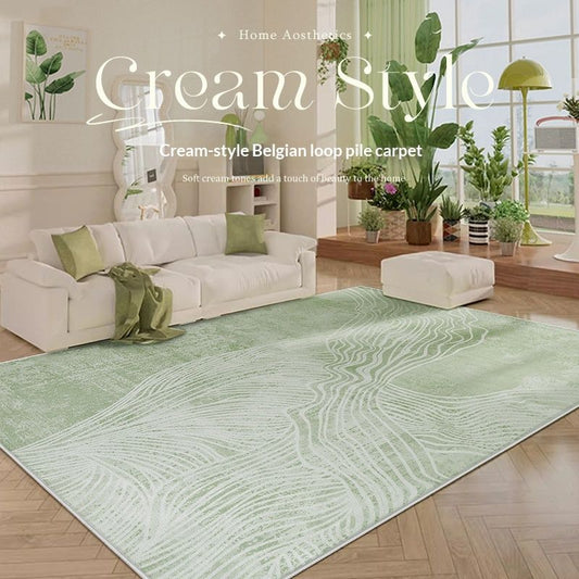 Simple Living Room Rug Creamy Style Waterproof And Wipeable Stain-resistant And Easy To Care For