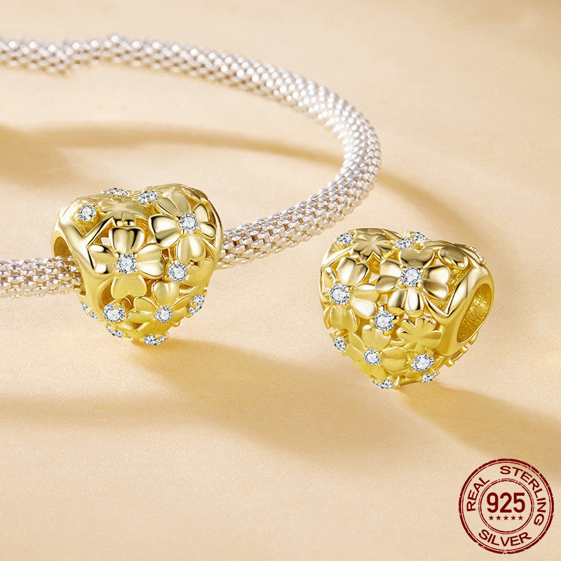 Silver Ziyun Original Golden Autumn Love Clover Bracelet String Beads Accessories Charm