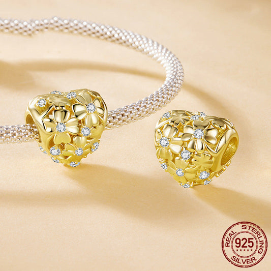 Silver Ziyun Original Golden Autumn Love Clover Bracelet String Beads Accessories Charm