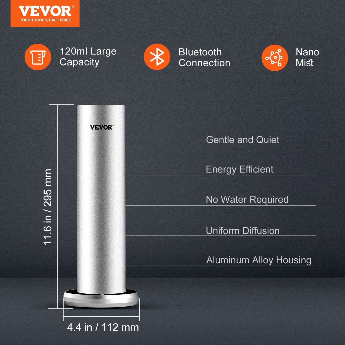 Duftluftmaschine Für Zuhause, 120 Ml Bluetooth Smart Kaltluftdiffusor, 93,4 M² Wasserloser Duftluftdiffusor Für Ätherische Öle, Bodenstehende Aromatherapiemaschine Für Spa, Yoga, Zuhause, Büro,