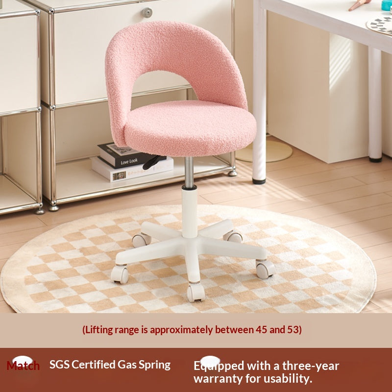 Fleece-lined Computer Chair For Girls Bedrooms