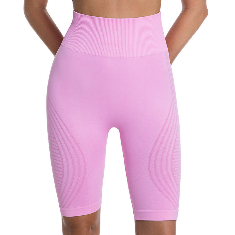 Seamless Butt-lifting Fitness Pants With Tummy-control And Capri-length Yoga Pants