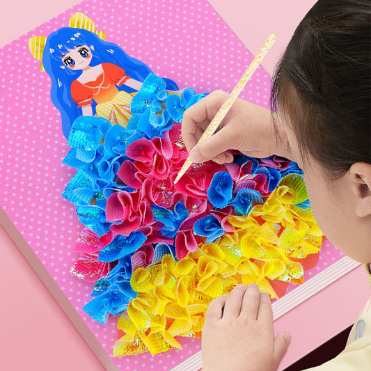 Children's Hand-painted Poke Girls' Sticker Book Stickers Educational Toys