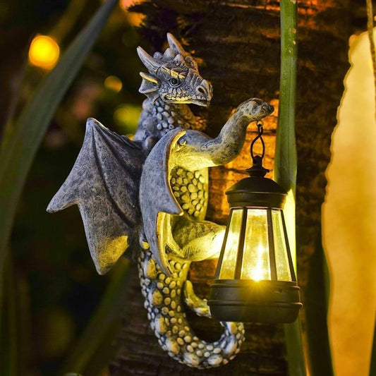 Western Dragon Lantern Outdoor Courtyard Garden Resin Craftwork