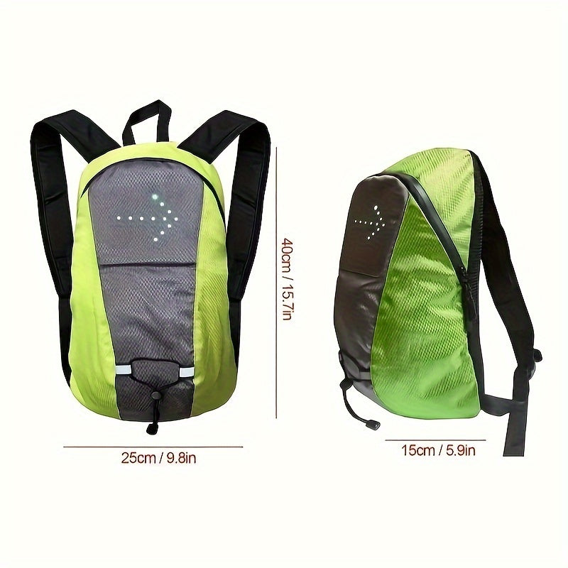 LED Illuminated Backpack, Bicycle Cycling Turn Signal Backpack, Lightweight Mini Multi-Functional Storage Bag For Night Running And Outings, Unisex Multi-Functional Outdoor Backpack