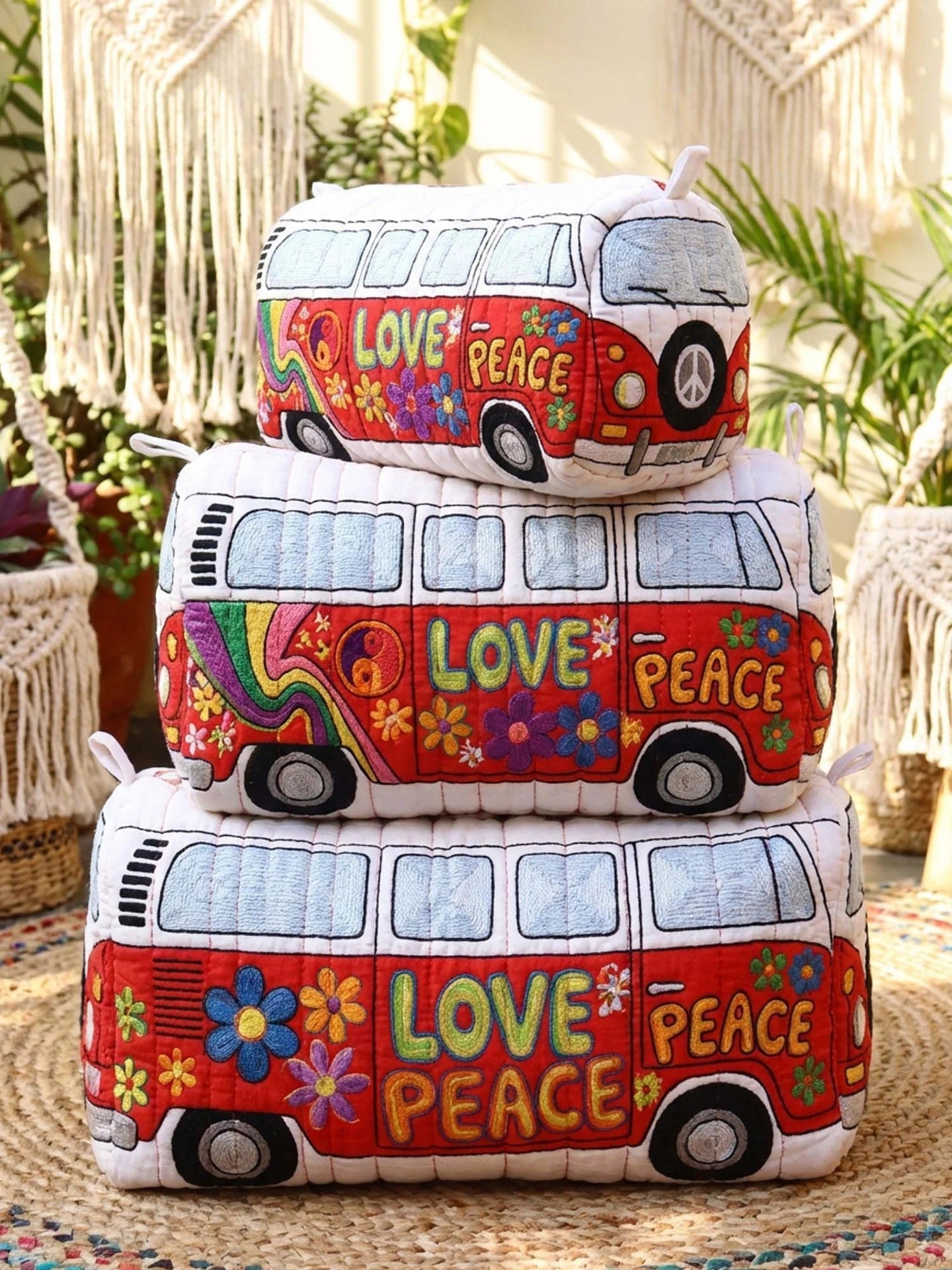 Printed Storage Makeup Three-Piece Set Multifunctional Bag