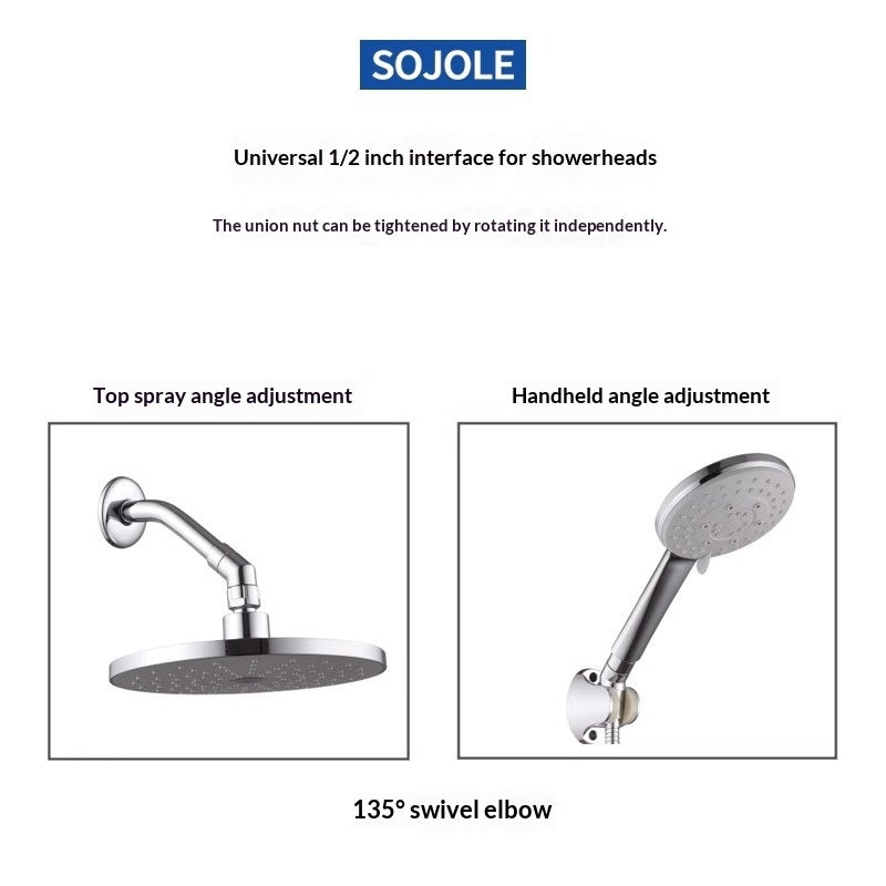 Bathroom Accessories Self-rotating Anti-tangle Showerhead Adapter