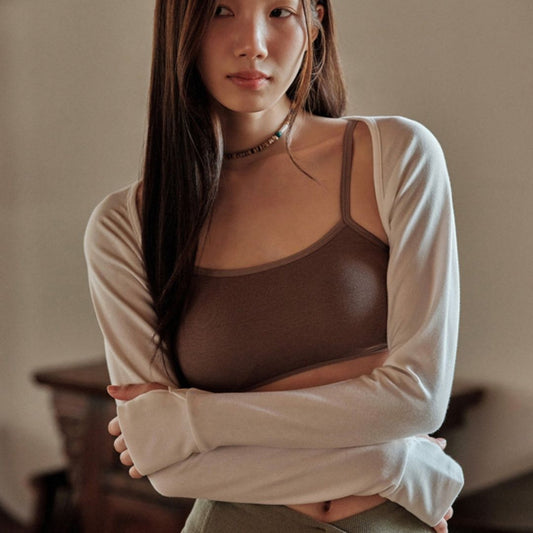 Korean Style Ins Trendy Yoga Clothes Long Sleeve Smock Top