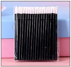 Fishing Rod Lip Brush Flocking Lipstick Makeup Brush Solid Lip Lacquer Brush Cotton Swab 50PCS