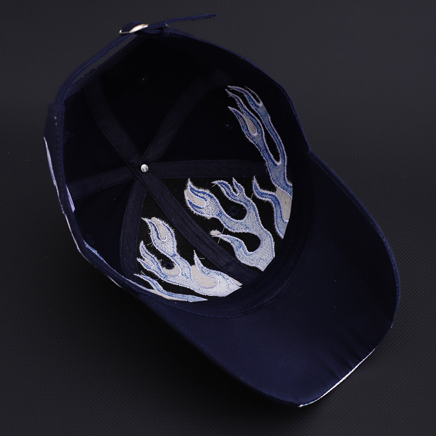 Men's And Women's Gradient Flame Fashion Trend Curved Eave Adjustable Baseball Cap Suitable For Music Festival Gatherings, Outdoor Wear, Daily Outings