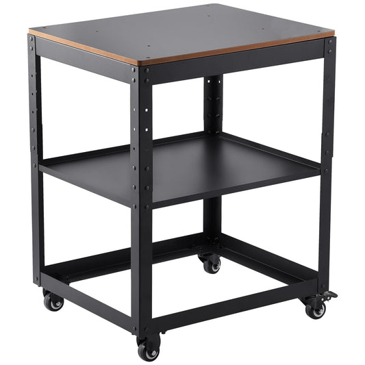 Planer Stand, 100 Lbs / 45 Kg Heavy Loads, Three-Gear Height Adjustable Thickness Planer Table,with 4 Stable Casters & Storage Space, For Most Planers, Saws, Bench-top Machines, Power Tools