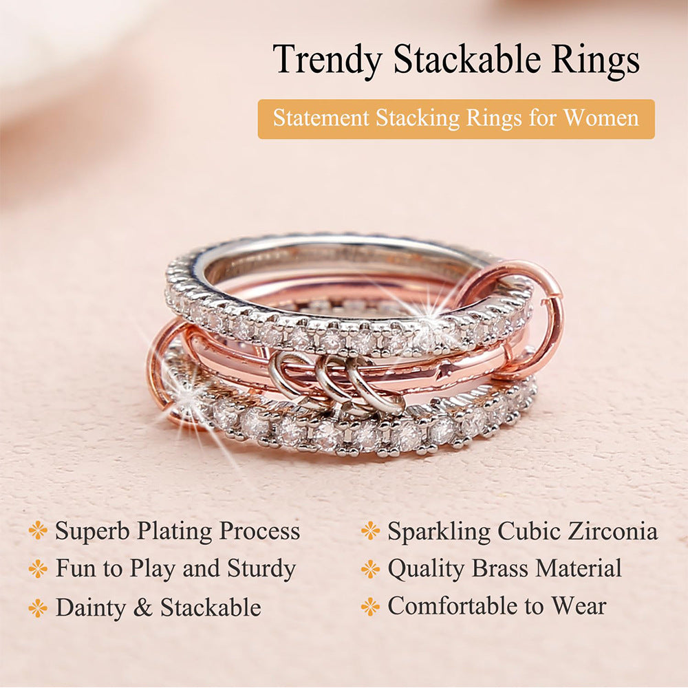 Fashion Diamond Ring Set For Women