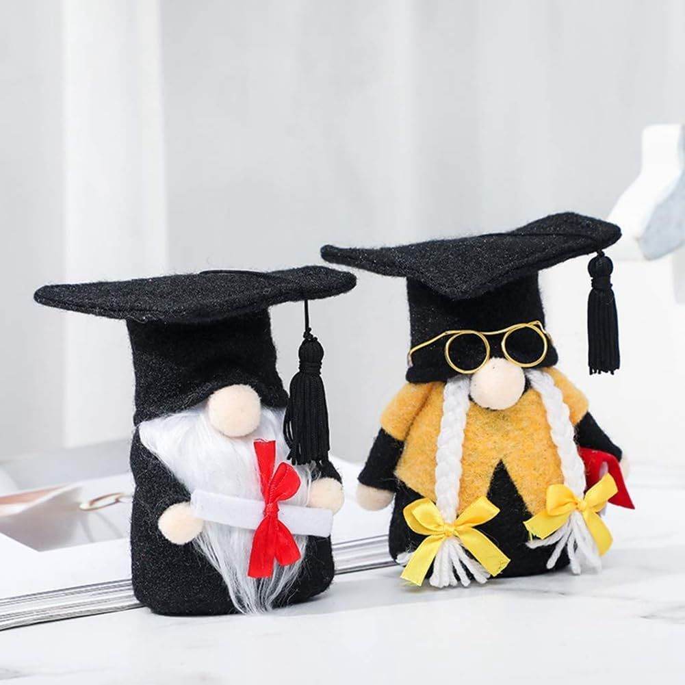 Graduation Gift: Black And Yellow Graduation Doll As A Keepsake For Graduates—Party Accessory Set