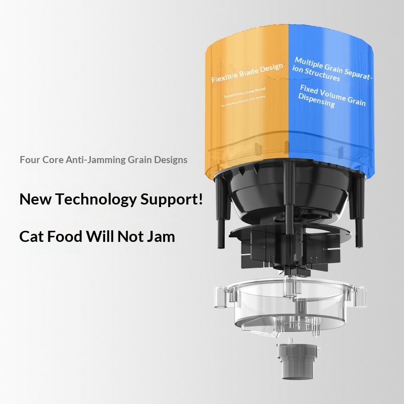Automatic Pet Feeder With Anti-jamming Feature For Food