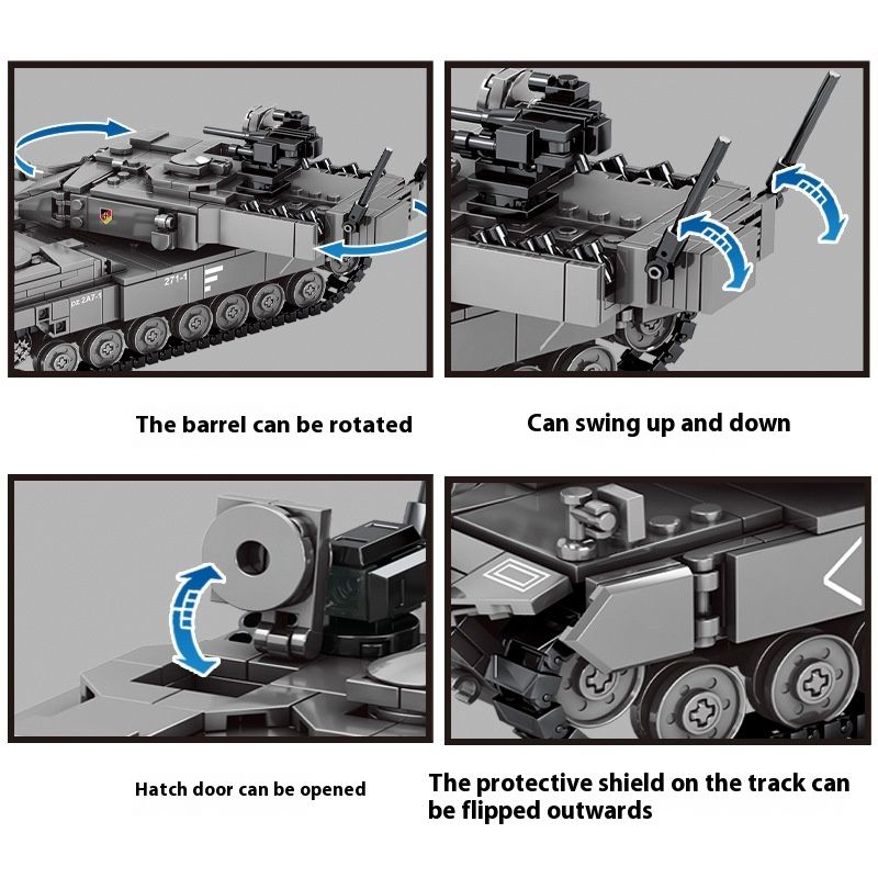Tank Assembly Model Boy Assembled Building Block Toys Gift