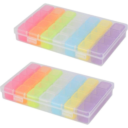 Set Of 2 Plastic Sorting Boxes, Each With 28 Compartments, Practical Storage Boxes For Small Parts, Versatile Sorting Boxes For Craft Supplies And Workshop – Storage Accessories Set