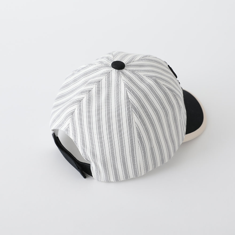New Children's Striped Multi-color Three-dimensional Smiling Face Letter Embroidered Baseball Cap With Adjustable Design, Suitable For Outdoor Activities And Playtime.
