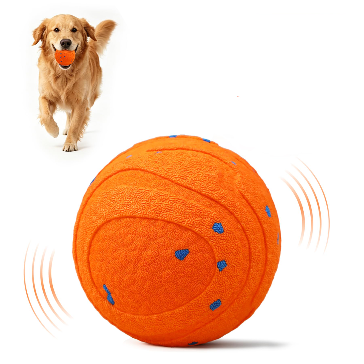 Interactive Automatic Bouncing Dog Ball, Motion Activated Self Moving Toy For Boredom & Separation Anxiety, Durable Chew-Proof ETPU Shell, Rechargeable Pet Ball For Indoor Outdoor, Small Medium Dogs