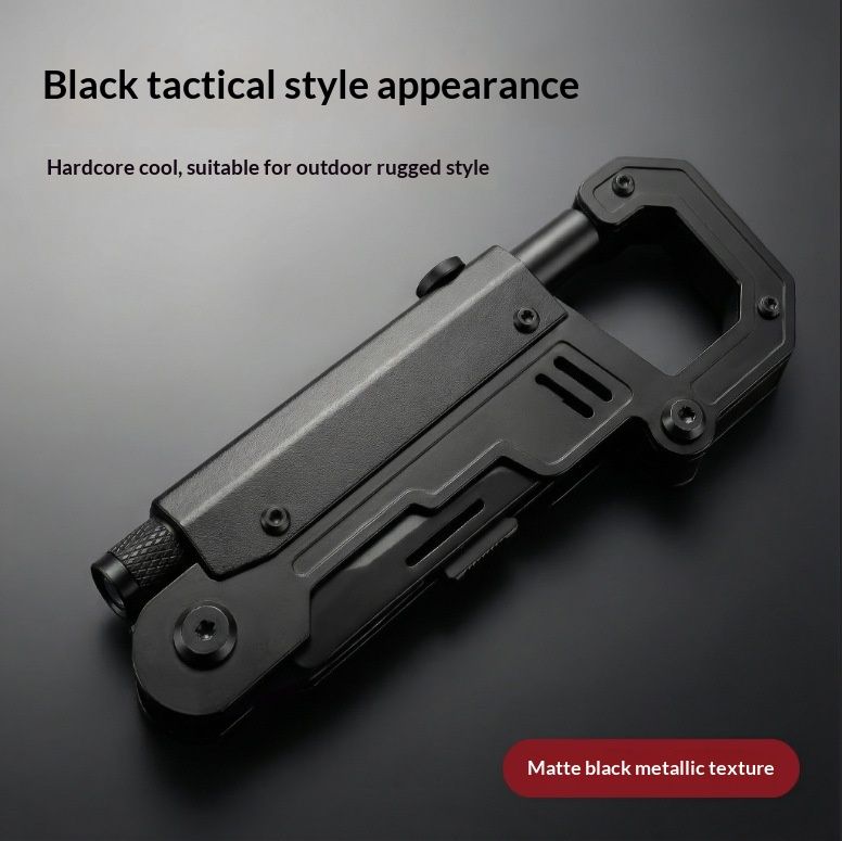 Multi-functional Carabiner Knife Outdoor Portable Multi-tool With LED Light For Survival