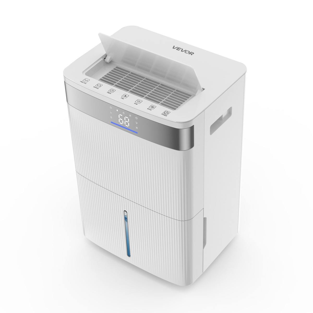 80 Pints Dehumidifier For Home & Basement, Drain Hose For Commercial & Industrial Use, Smart Humidity Control, Low Noise For Large Rooms, Warehouses, Bedrooms & Storage, Large Coverage,White