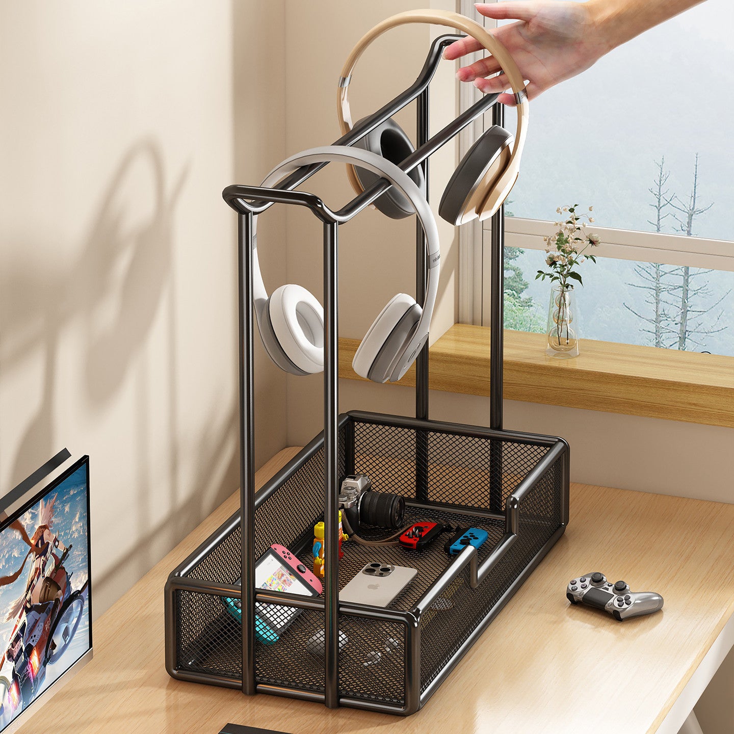 Creative Home Metal Over-Ear Headphone Stand