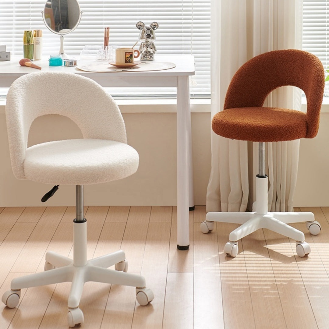 Fleece-lined Computer Chair For Girls Bedrooms