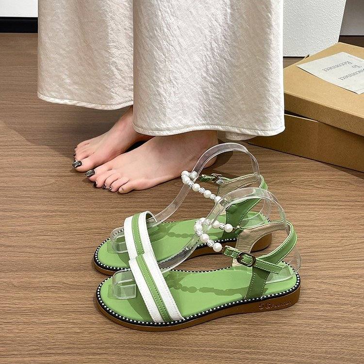 Women's New Summer Fashion Flat Sandals, Soft Sole Comfort Flat Shoes, Versatile Outdoor Beach Sandals