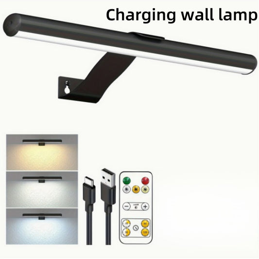 Painting Picture Light Portrait With Remote Punch-free Touch-operated Stylish Wireless Wall-mounted Art Display Vanity Light With Charging And Remote Control