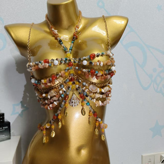 Womens Top Small Vest Body Chain