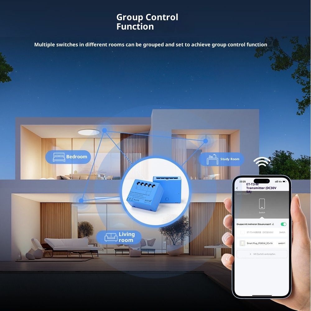 WiFi6 Smart Circuit Breaker APP Control With Relay Function