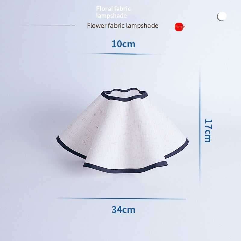 Pleated Fabric Anti-Glare Desk Lamp Shade