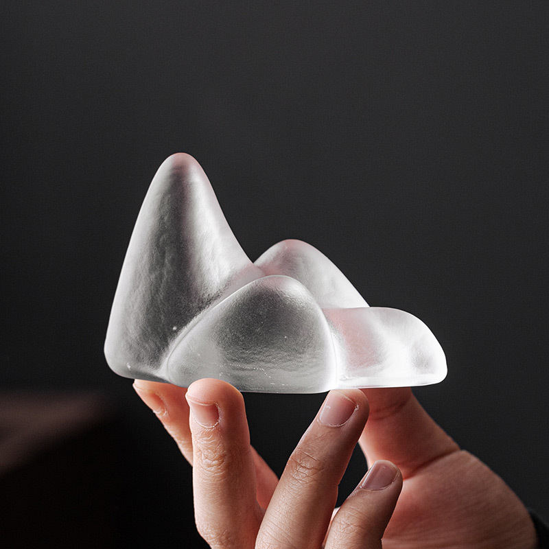 Crystal Glass Holder Tea Clamp Teapot Lid Accessories Boutique Small Ornaments Writing Brush Pen Holder