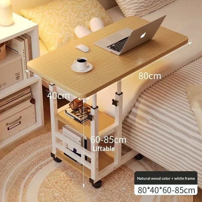 Lazy Bedside Table Mobile Dorm Desk Student Writing Desk