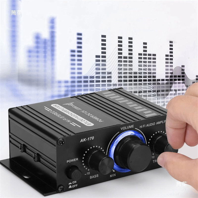Mini Small Amplifier Home Computer Audio Channel Height Power Amplifier Black