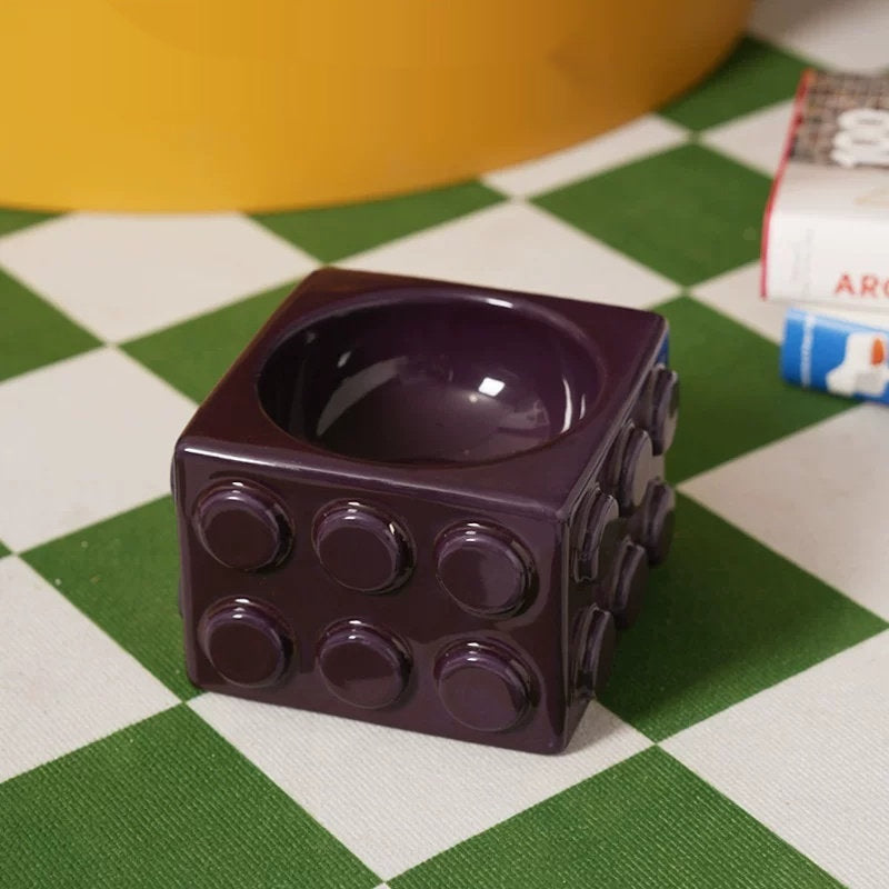 Building Block Pet Ceramic Water Bowl