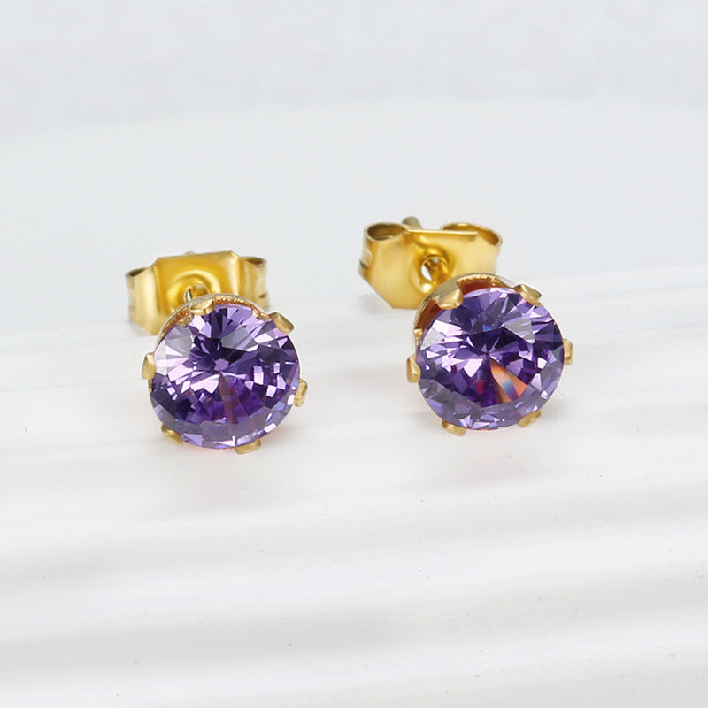 Womens Titanium Steel Earrings Versatile Accessories