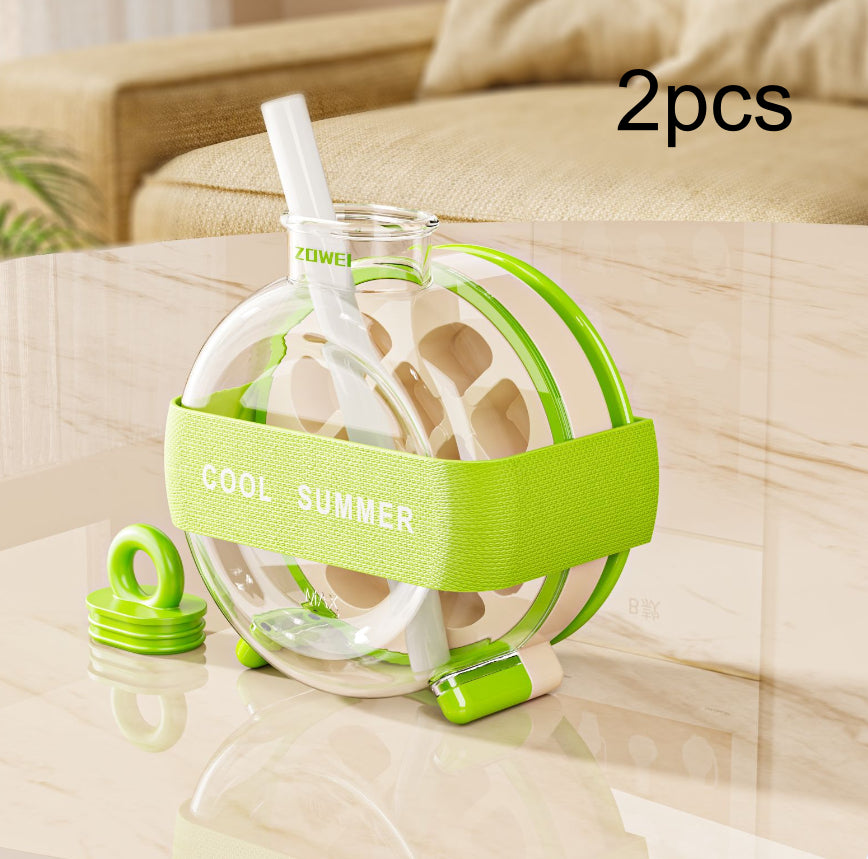 Summer Ice Cube Tray 2 In1 Ice Tray And Water Bottle For Ice Maker Silicone Ice Cube Portable Kettle Reusable Icecup Kitchen Gadgets