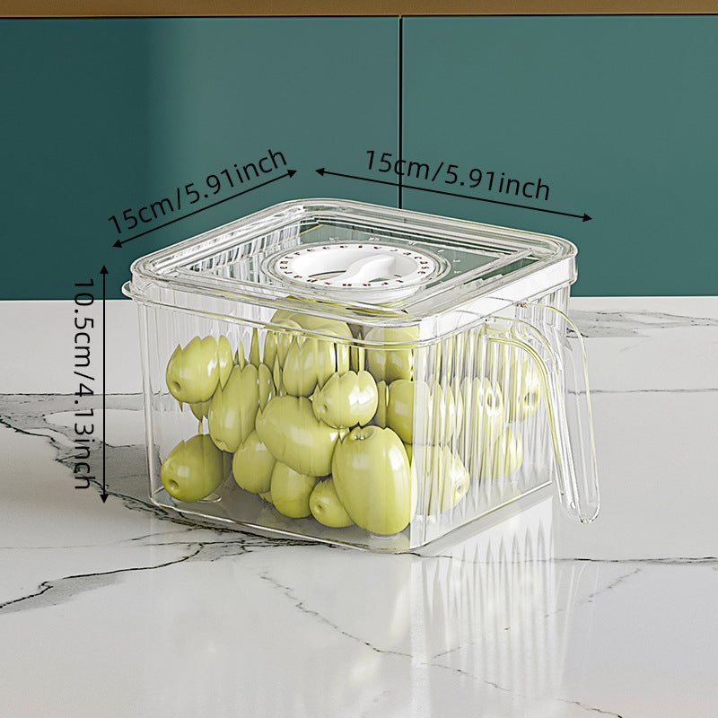 Transparent Food-grade Drainable Refrigerator Storage Container