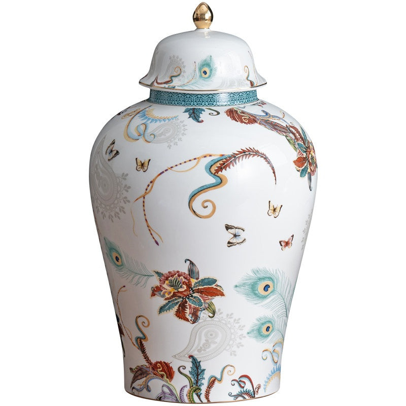 Enamel-color Generals Jar Ceramic Tea Canister