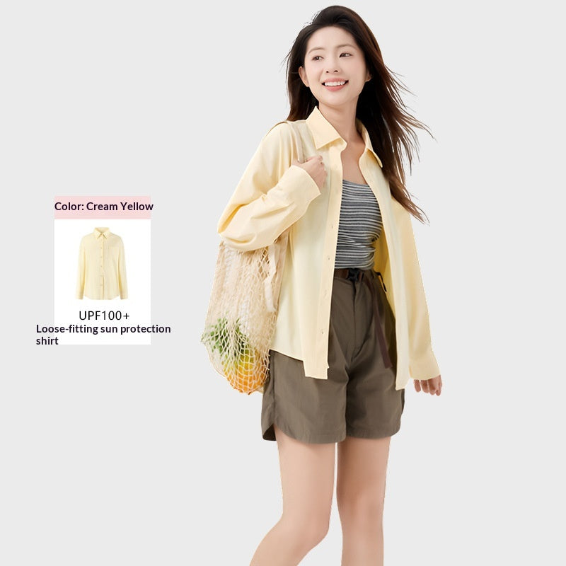 Cooling BreathableSun-protective Womens Loose-fit Shirt Jacket