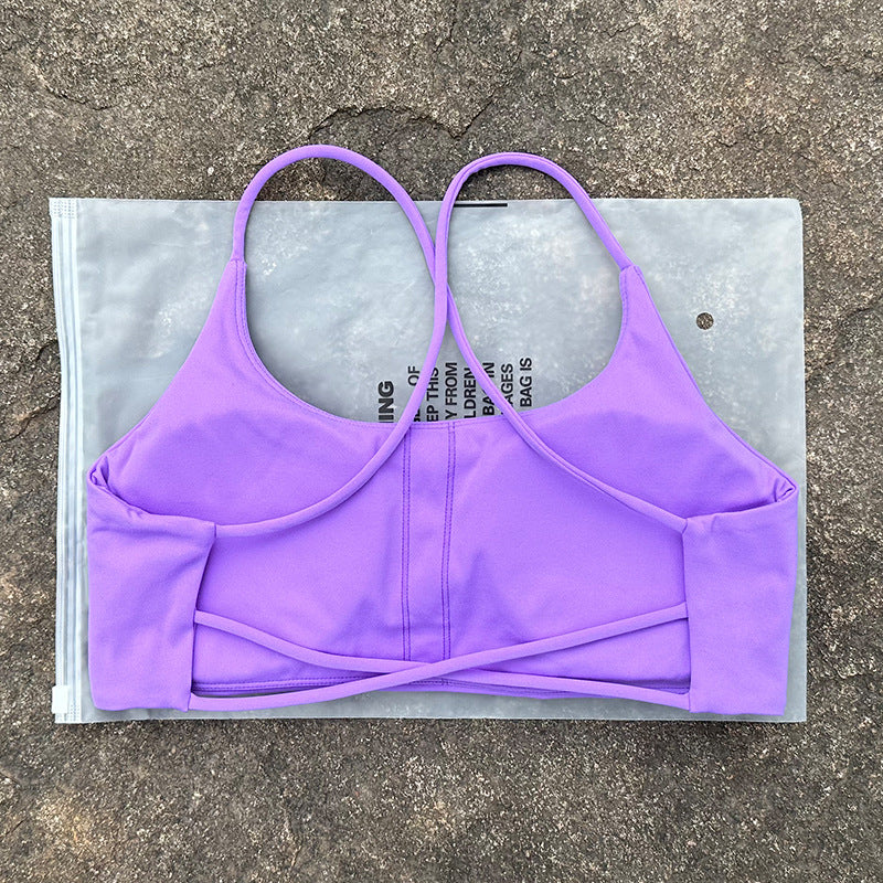 New Womens Shock-resistant, Quick-drying Sports Bra And Workout Top