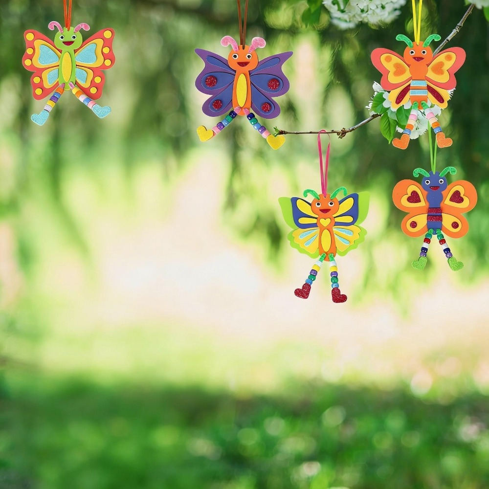 268-Piece Butterfly Craft Kit With EVA Shapes, Beads, And Accessories—Creative DIY Project For Decorations And Party Supplies