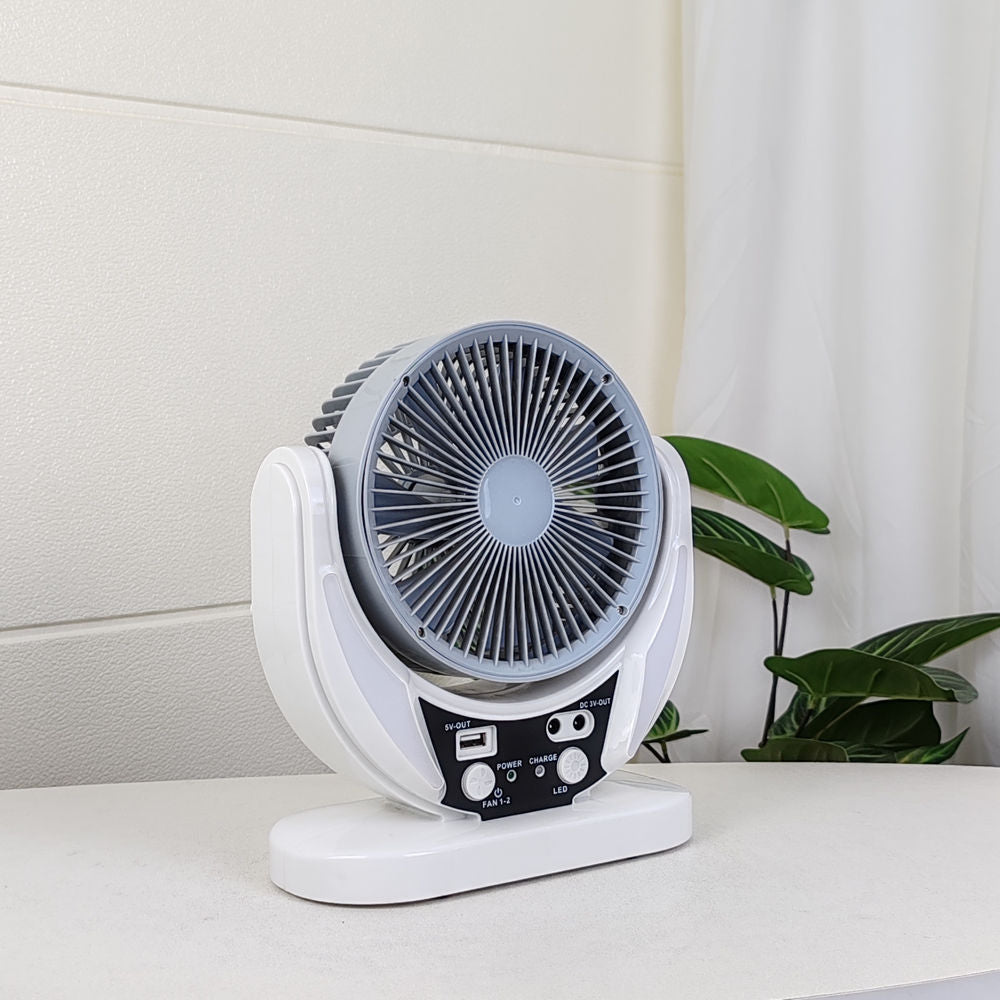 Solar Charging Emergency Fan With LED Lighting