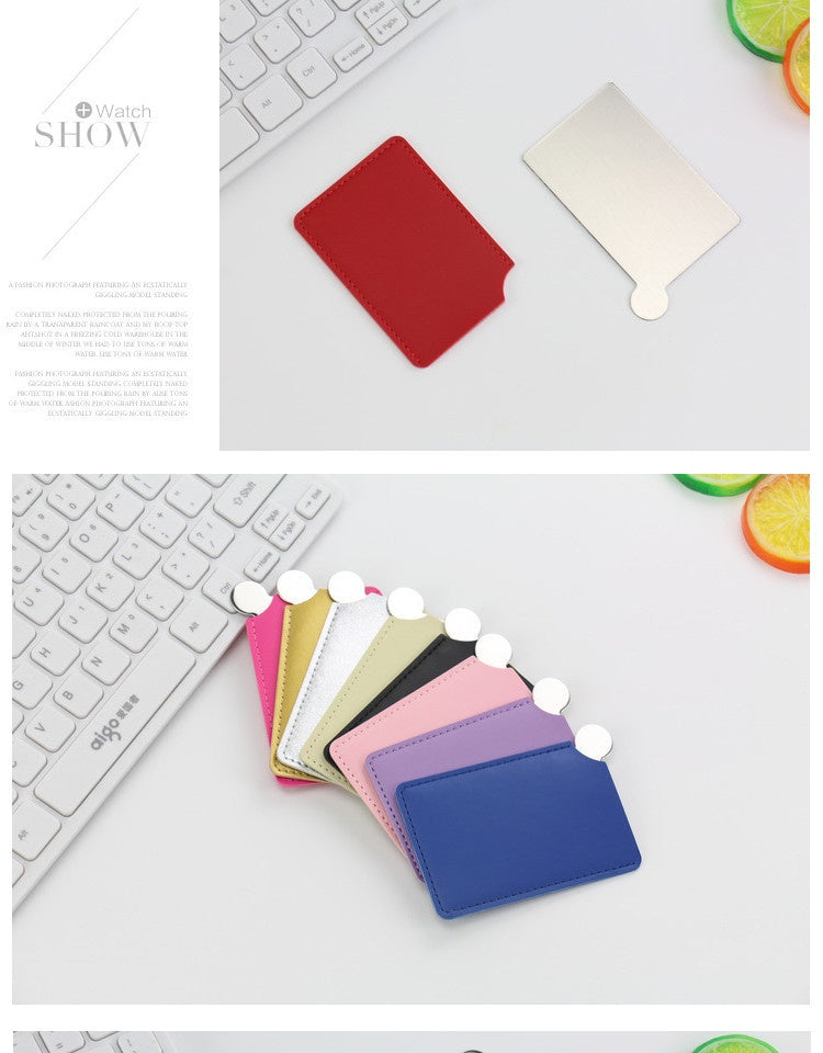 Stainless Steel Mirror Makeup Card Mirror Gift Portable Mirror