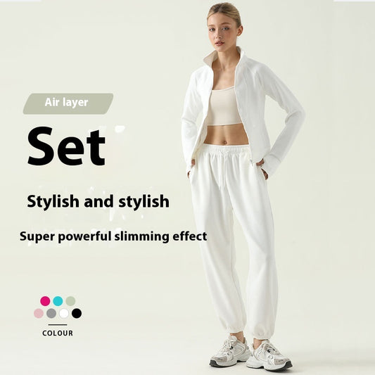 Sporty Clothing Loose-fit Tappered Trousers Outdoor Running Charge Fitness Suit