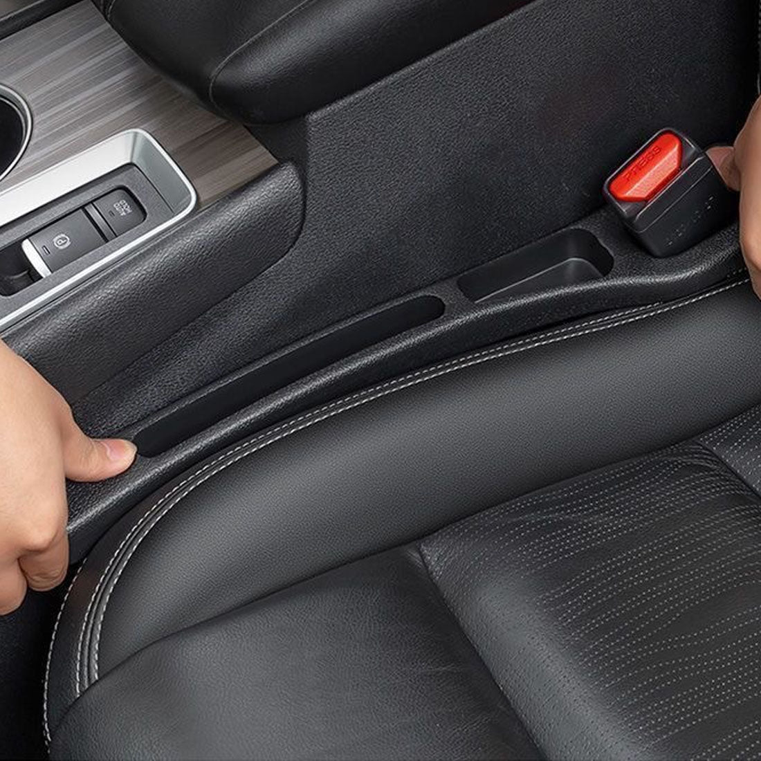 New Car Seat Gap Filler Strip, Seam Filler, Edge Sealant, Leak-proof, Anti-drop, Storage Car Interior Accessories---black