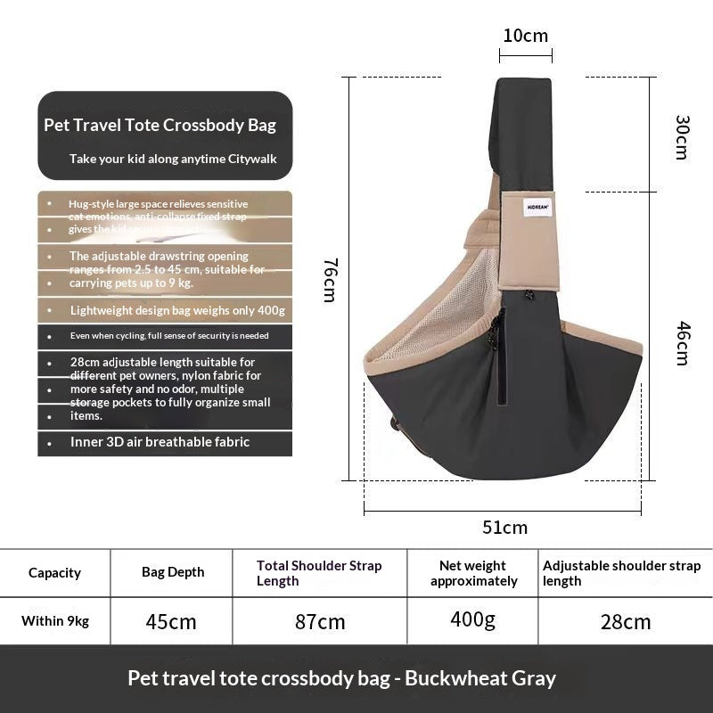 Pet Outing Tote Crossbody Carrier Portable Shoulder Bag Small Dog Travel