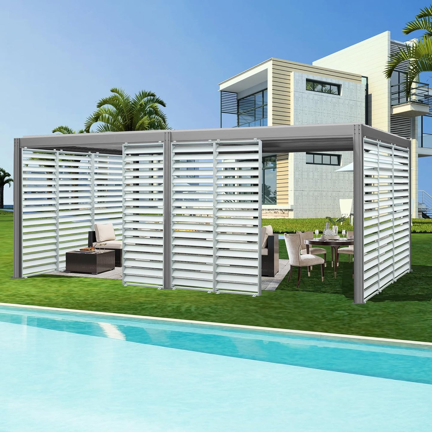 Outdoor Louvered Pergola Accessories Pergola Screens