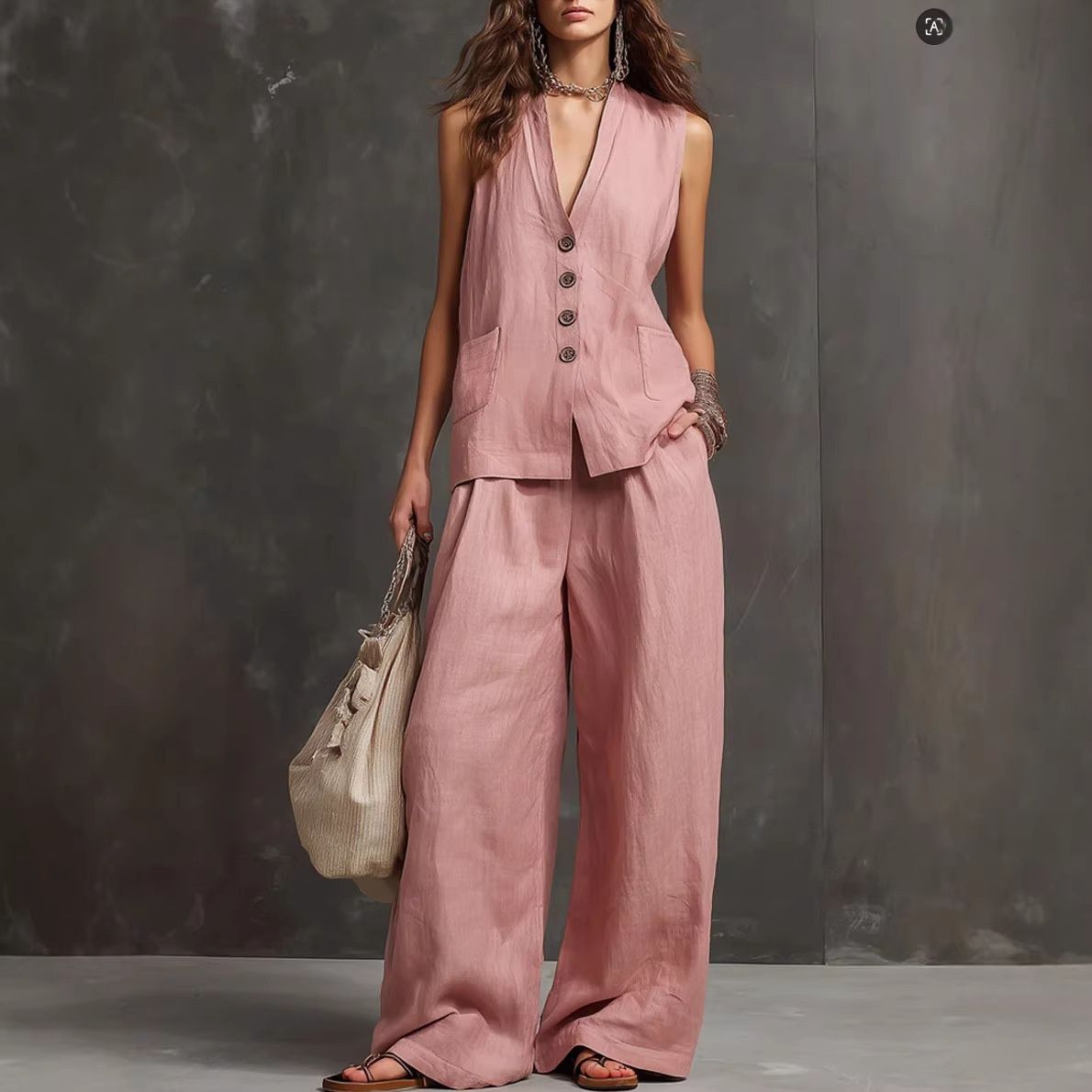 Seasonal Laid-back Linen Suit