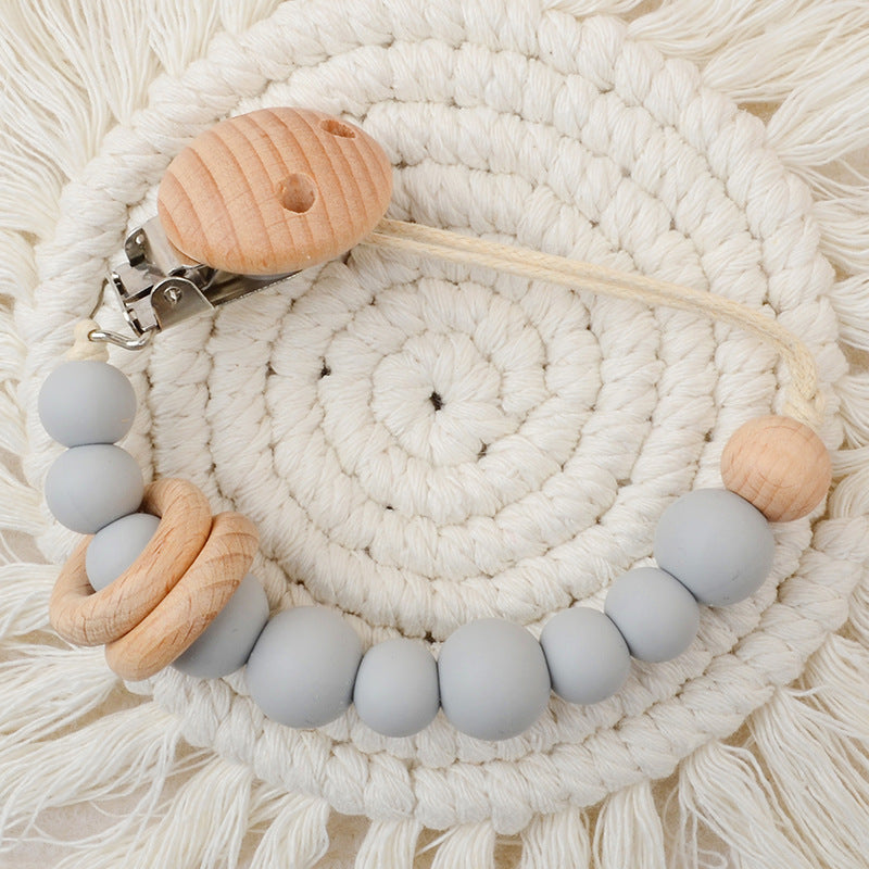 Baby Supplies Creative Baby Silicone Beads Teething Chewable Pacifier Chain Anti-Lost Strap
